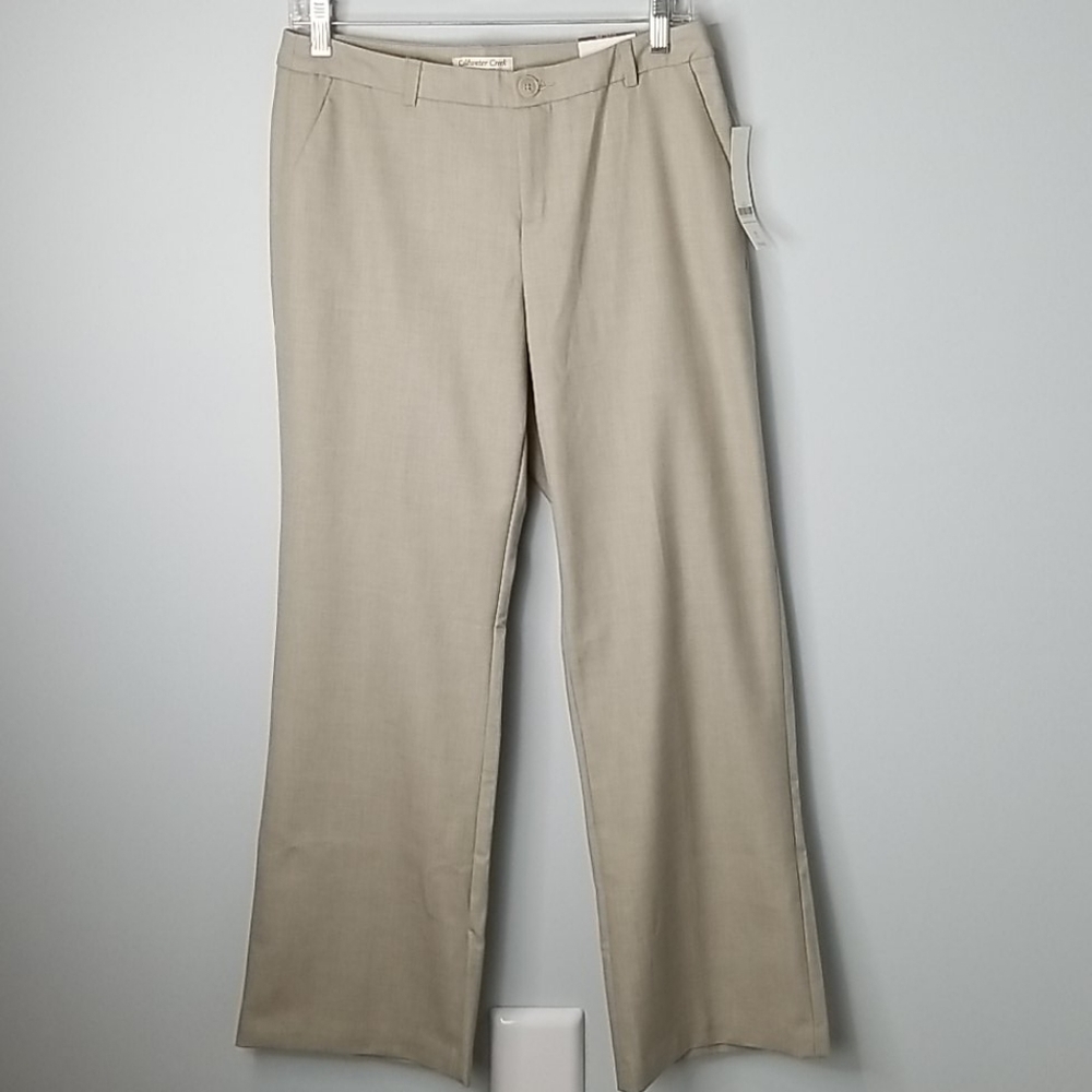 COLDWATER CREEK natural fit beige dress pants 8p